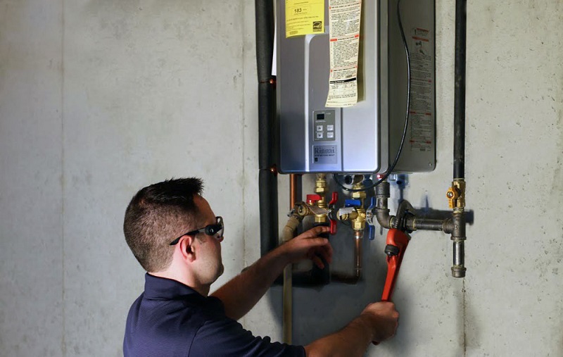 Tankless hot water service
